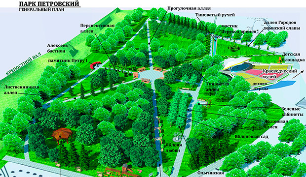 Петровский парк схема парка